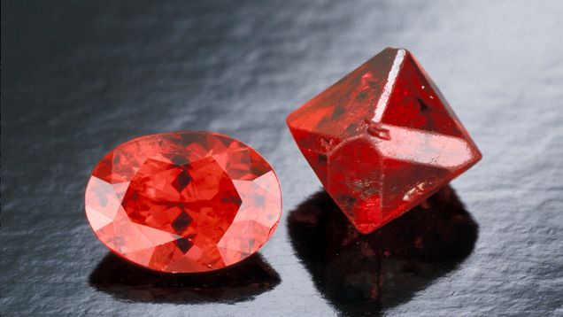 and oval cut (0.75 ct) red spinel from Burma Used in Colored Stones Essenti...