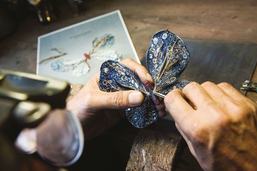Украшенные драгоценными камнями бабочки Синди Чао