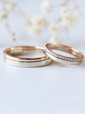 комбинированные свадебные кольца