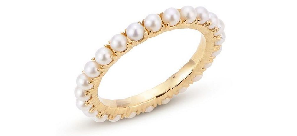 Кольцо Pearls for Eternity золота с пресноводным жемчугом