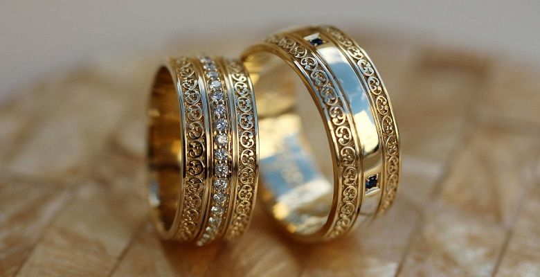 парные кольца на свадьбу