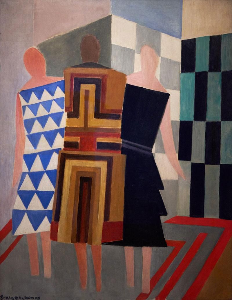 Картина Сони Делоне Simultaneous Dresses (Three Women, Forms, Colours), 1925 год