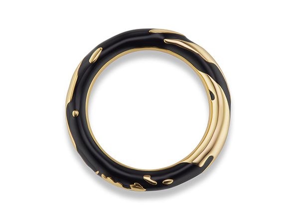 Кольцо Untitled из золота с черной эмалью