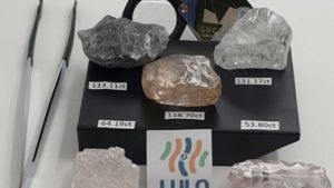 На шахте Луло найдены три алмаза весом более 100 карат