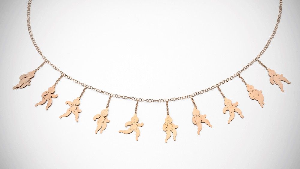 Ожерелье Chaine pour une femme enceinte из розового золота 18 карат от Билла Копли