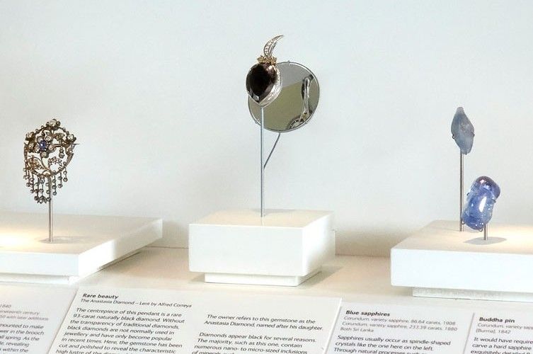 Редкий 93-каратный черный бриллиант выставлен в лондонском Музее естественной истории