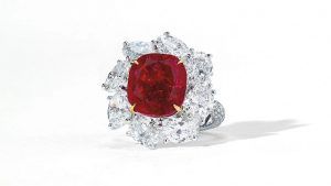 Кольцо с редким рубином цвета «голубиная кровь» на аукционе Christie’s