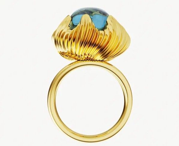 Кольцо Bloom из 14-каратного золота от Ramona Albert