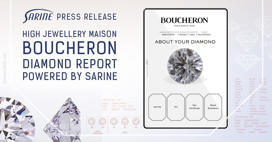 Boucheron объединяется с Sarine для отслеживания и классификации бриллиантов