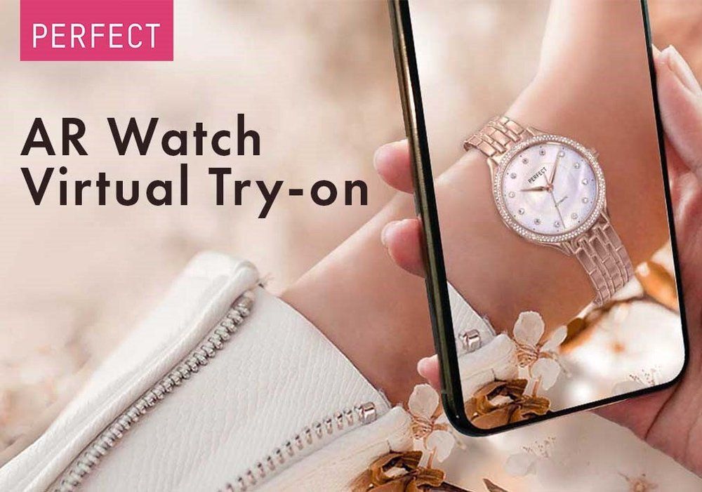 В начале января 2022 года Perfect Corp запустила виртуальную примерку часов с дополненной реальностью. Изображение: Perfect Corp