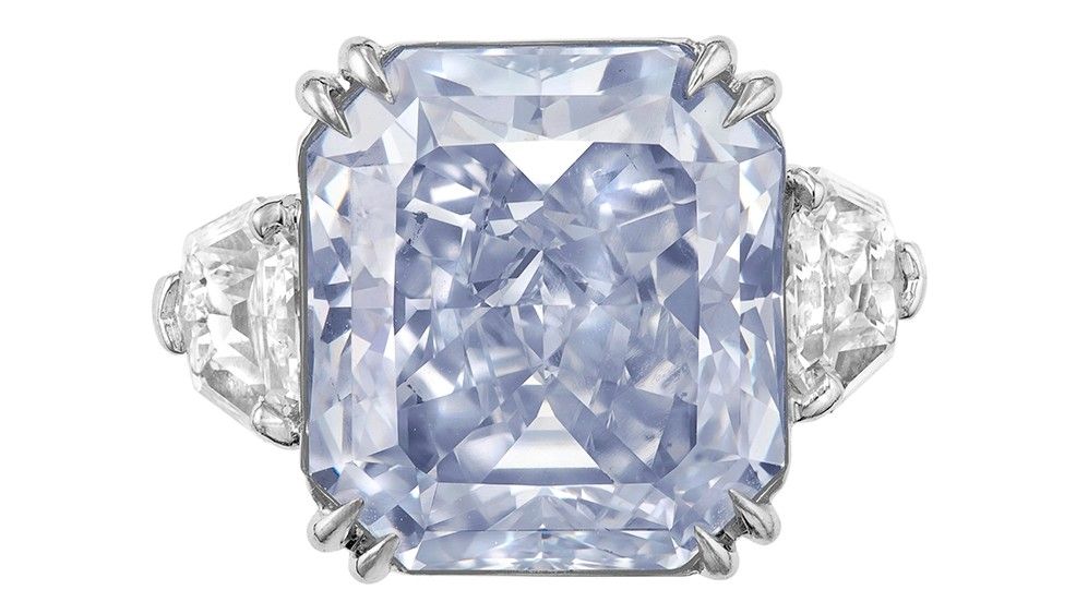 Фантазийное кольцо с голубым бриллиантом. Фото: Christie’s