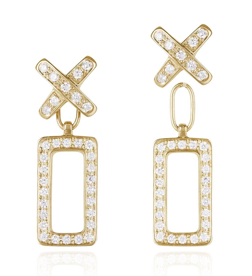 Золотые серьги XO с бриллиантами от McFarlane Fine Jewellery