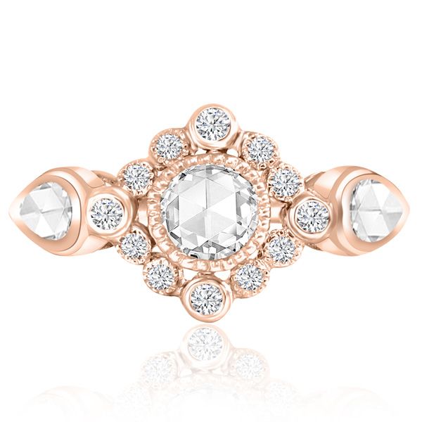 Кольцо Love Song от Vivaan из 18-каратного розового золота с бриллиантами огранки роза и круглыми бриллиантами, 4150 долларов