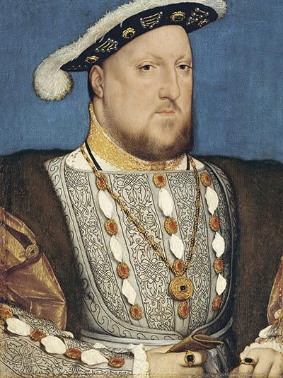 Ганс Гольбейн. Портрет Генриха VIII. Около 1537 года, находится в Музее Тиссена-Борнемисы, Мадрид, Испания