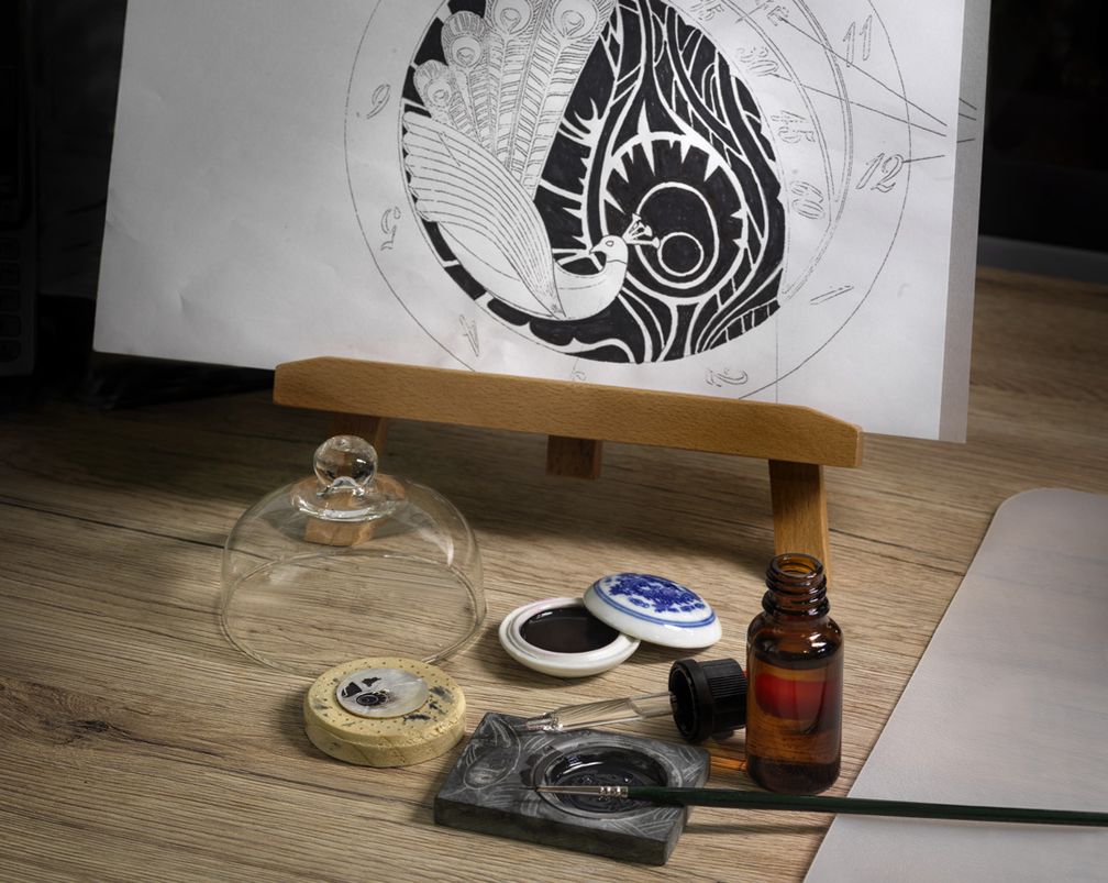 Процесс создания часов Compliquée Peacock Arte