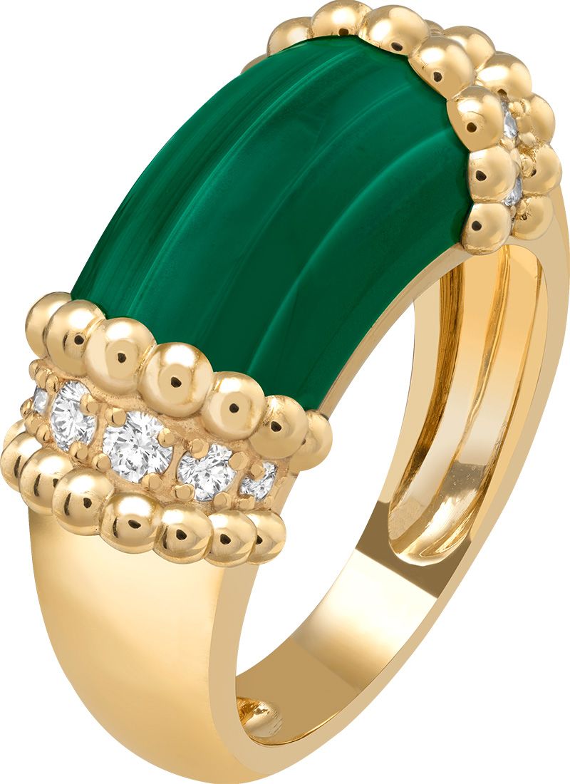 Кольцо Perlée couleurs зеленого цвета от Van Cleef & Arpels. Фото: Van Cleef & Arpels