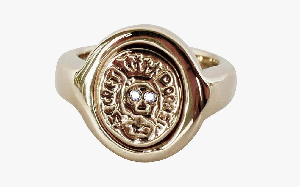 Кольцо Crest от J Dauphin из белого золота с бриллиантами