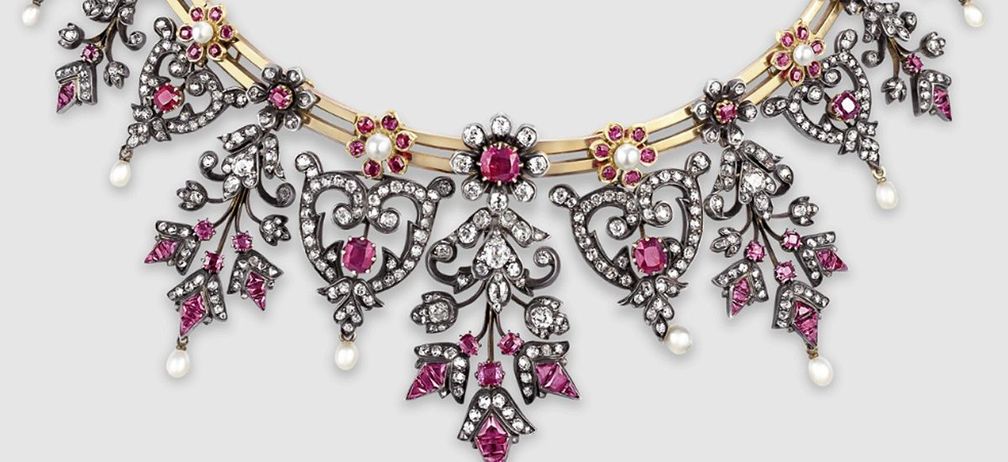 Колье с бриллиантами и рубинами из коллекции драгоценностей французской короны