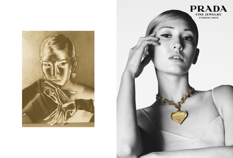 Рекламная кампания первой линии ювелирных украшений от Prada