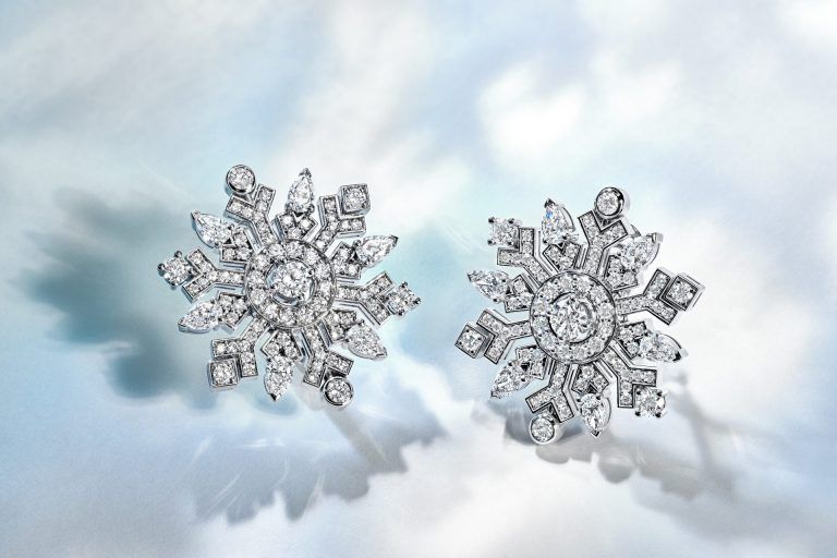 Серьги-гвоздики Birks Snowflake