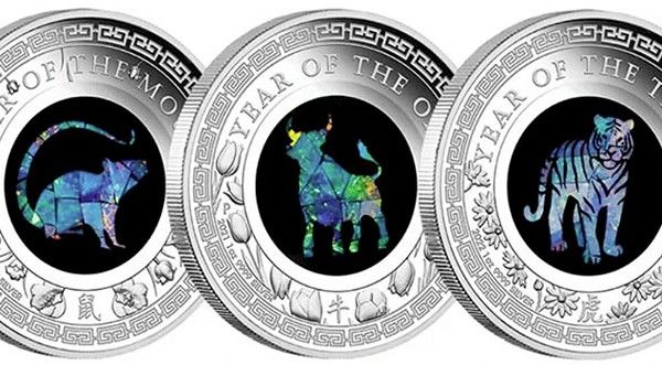 Монеты Australian Opal Lunar Series