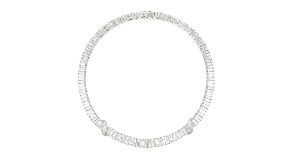 Колье из платины с бриллиантами Колье из платины с бриллиантами