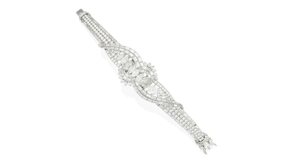 Браслет из платины с 265 бриллиантами Браслет из платины с 265 бриллиантами