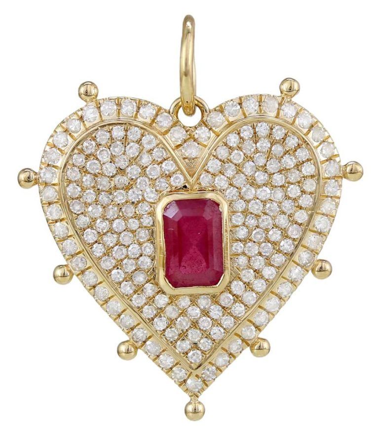 Подвеска-сердце Lucia из коллекции All Things Joy, украшенная бриллиантами и рубином