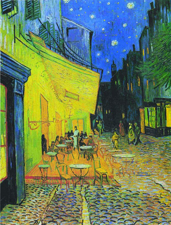 «Ночная терраса кафе» — картина Винсента Ван Гога 1888 года, которая послужила источником вдохновения для серег Shining Stars от Nalas