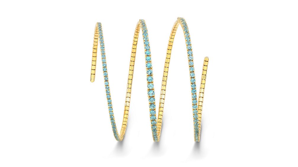 Браслет от Rahaminov Diamonds из 18-каратного желтого золота с аквамаринами Браслет от Rahaminov Diamonds из 18-каратного желтого золота с аквамаринами