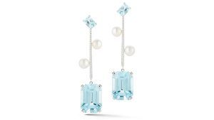 Яркий штрих: серьги от Mateo с аквамарином и жемчугом