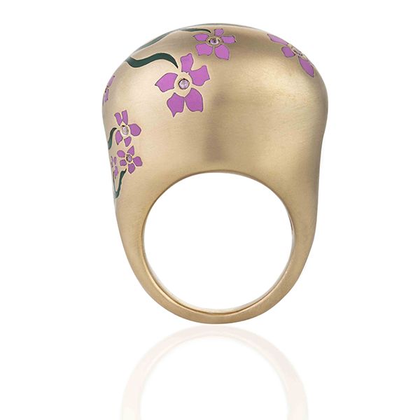 Кольцо My Muse Blossom из 18-каратного золота с розовыми сапфирами