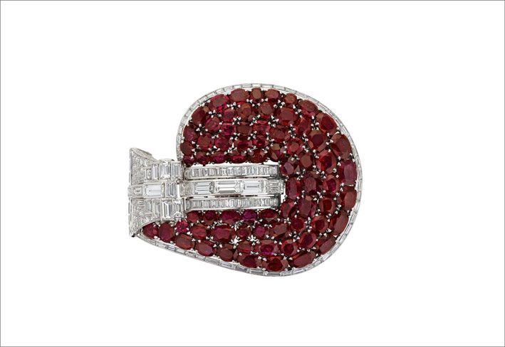 Браслет Van Cleef & Arpels с бриллиантами и рубинами: