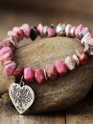 браслет с родонитом