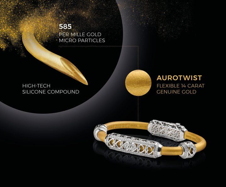 Giberg разработала уникальный материал AuroTwist — гибкое 14-каратное настоящее золото