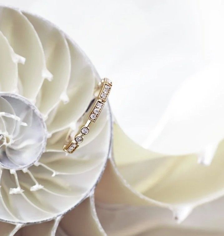 Миниатюрное обручальное кольцо Forever из розового золота и бриллиантов