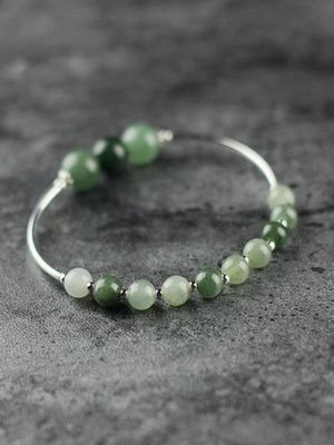 браслет с нефритом