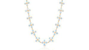 Ожерелье из радужного лунного камня от бренда Trésor Collection