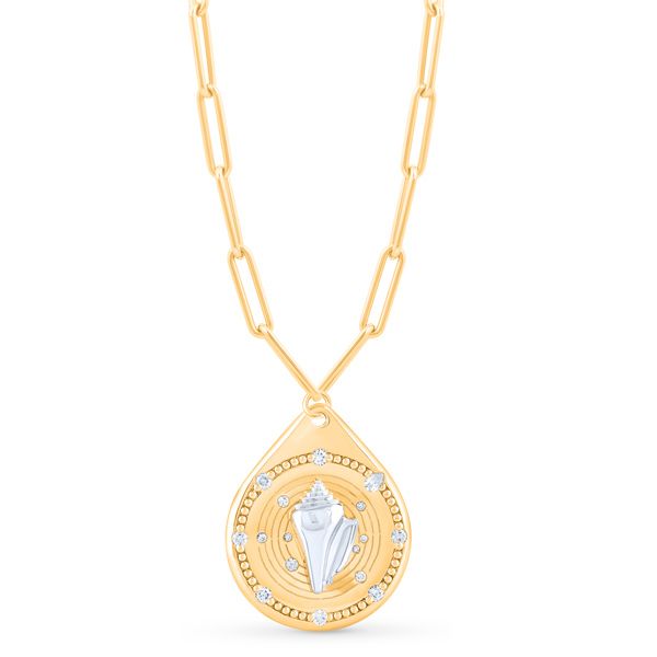 Подвеска Drops of Joy с раковиной из 18-каратного желтого золота с бриллиантами Подвеска Drops of Joy с раковиной из 18-каратного желтого золота с бриллиантами