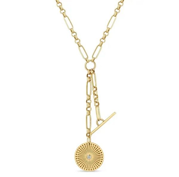 Колье Sunbeam-Medallion Toggle Lariat от Zoe Chicco Колье Sunbeam-Medallion Toggle Lariat от Zoe Chicco