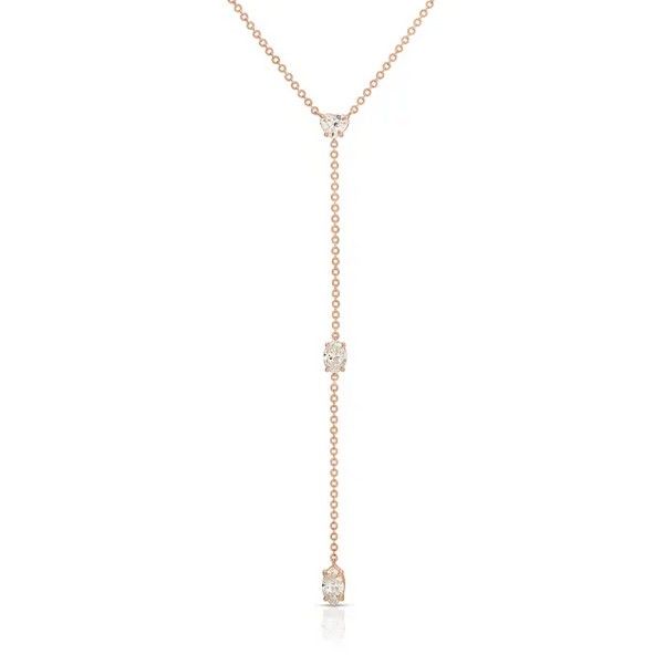 Короткий лариат от Anita Ko с бриллиантами в форме сердца, овальной огранки и огранки маркиза Короткий лариат от Anita Ko с бриллиантами в форме сердца, овальной огранки и огранки маркиза