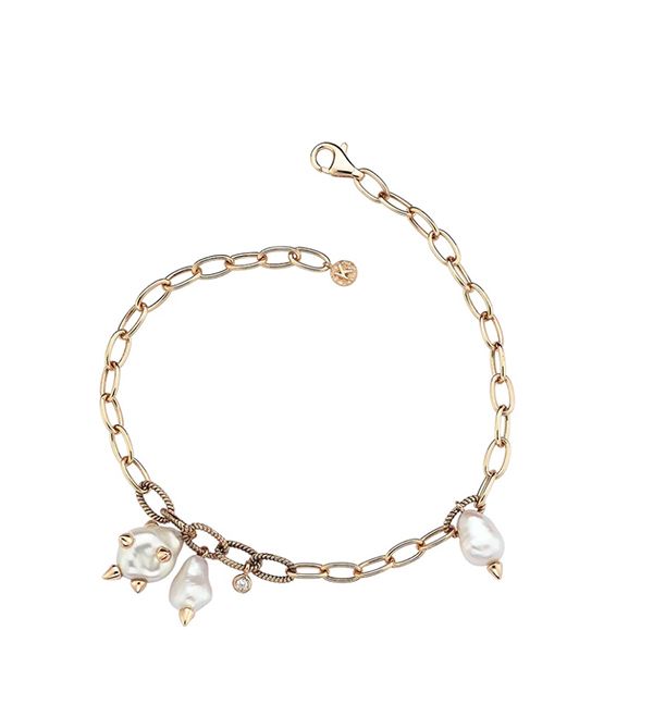 Браслет Ariel’s Jewels от Kismet by Milka из 18-каратного золота Roslow (смесь желтого и розового золота) с бриллиантами и жемчугом