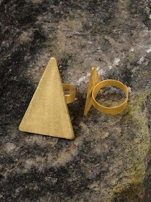 Кольца в форме геометрических фигур