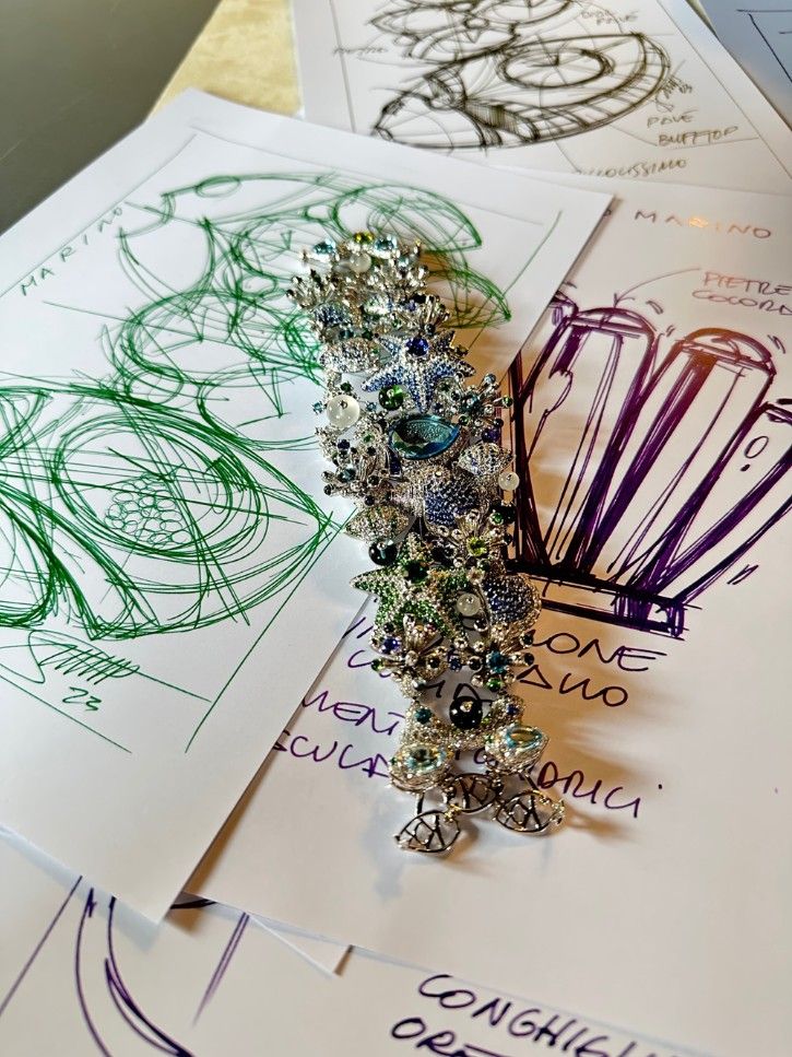 Часы Giardino Marino Piccolo от Bulgari и эскизы Фабрицио Буонамасса Стиглиани