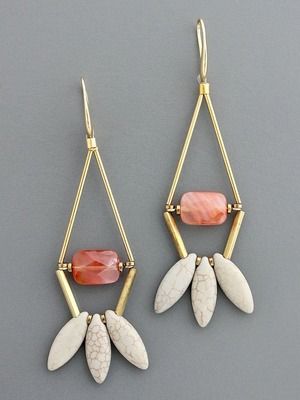 серьги с магнезитом