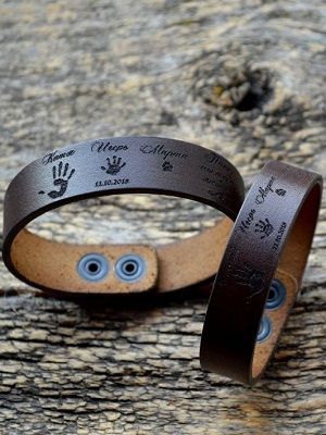 Мужской браслет с гравировкой