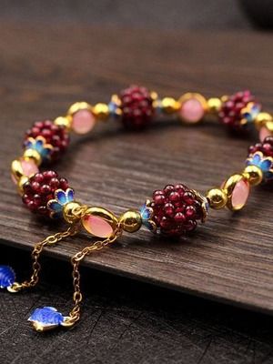 браслет с гиацинтом