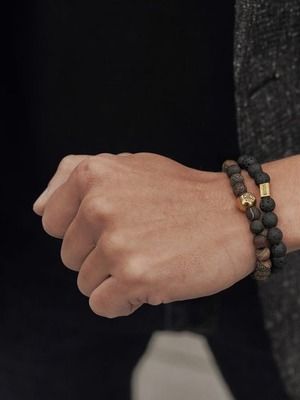 Мужской браслет с агатом