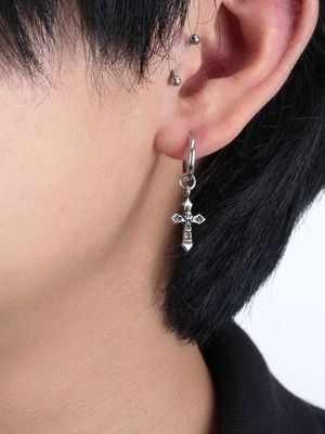 серьги с крестом