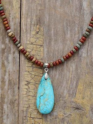 бусы с яшмой